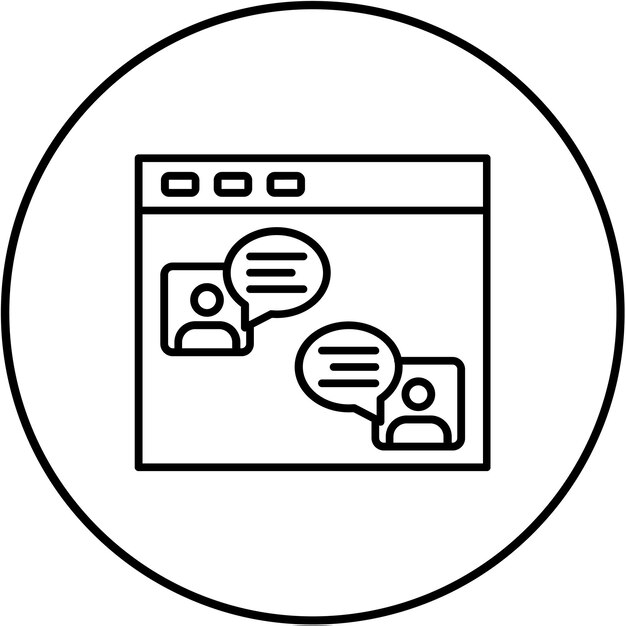 Iconos de chat en línea