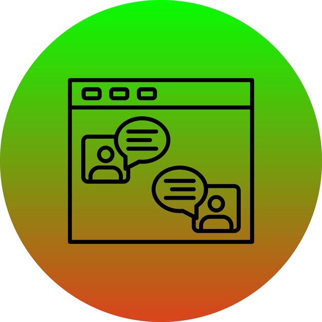 Iconos de chat en línea