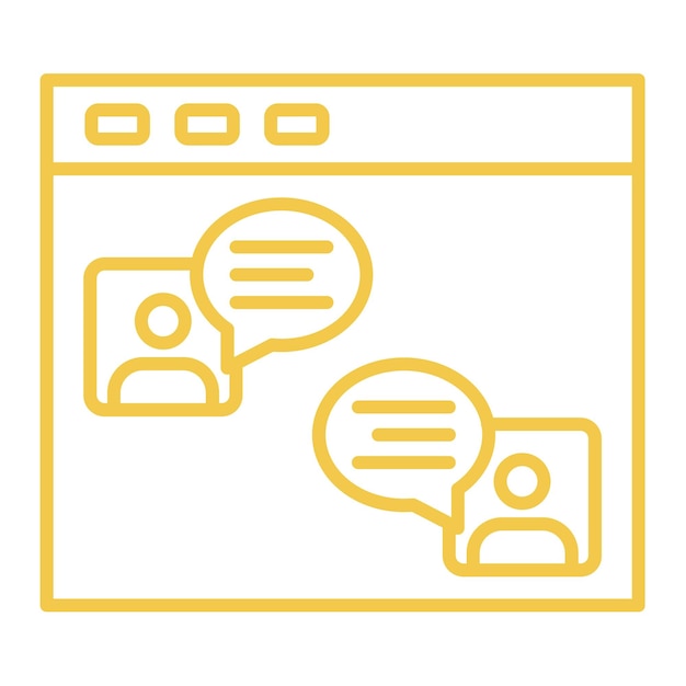 Iconos de chat en línea