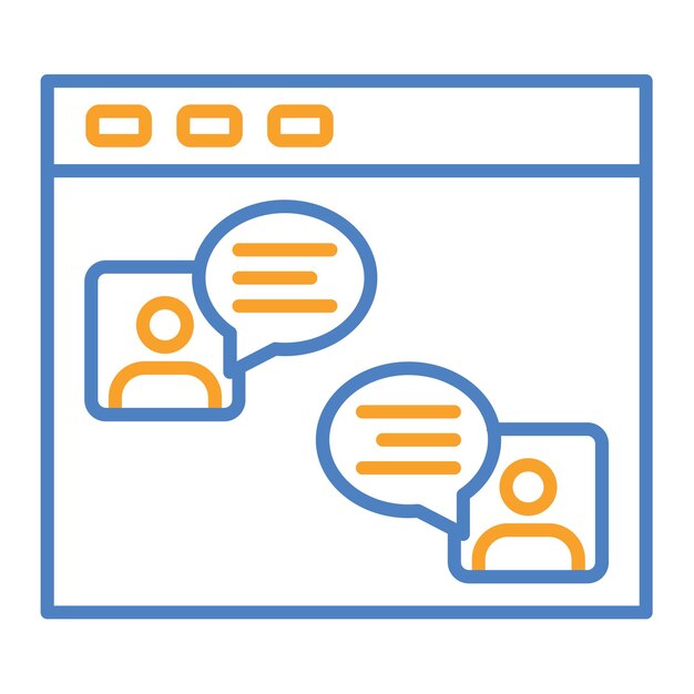 Iconos de chat en línea