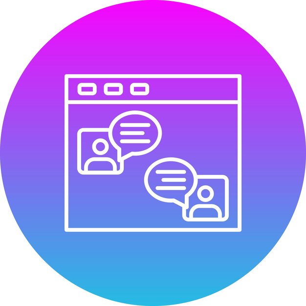 Iconos de chat en línea