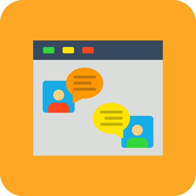 Iconos de chat en línea