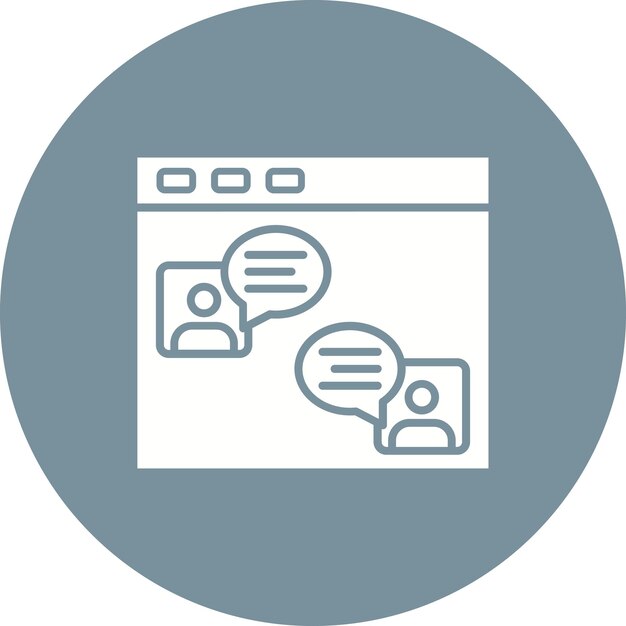 Iconos de chat en línea