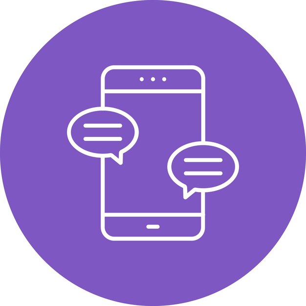 Iconos de chat en el móvil
