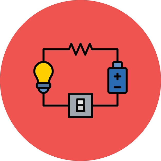 Iconos de circuitos eléctricos