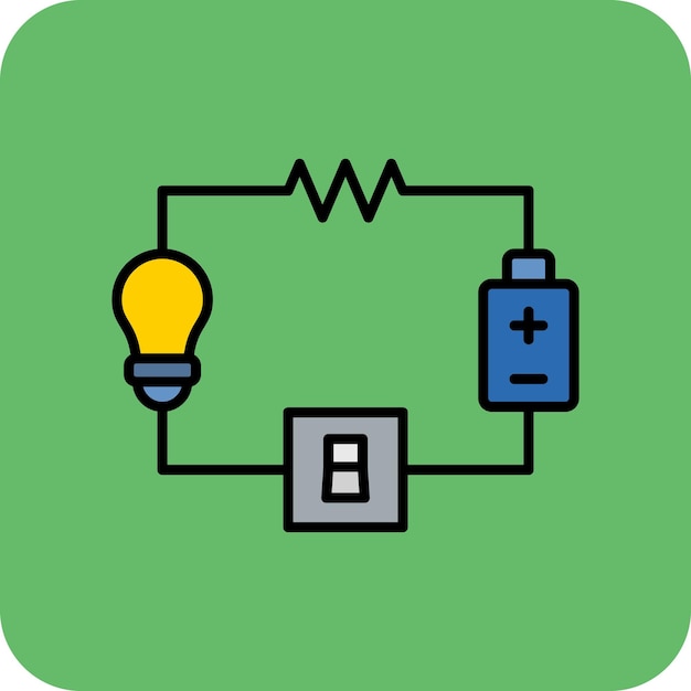 Iconos de circuitos eléctricos