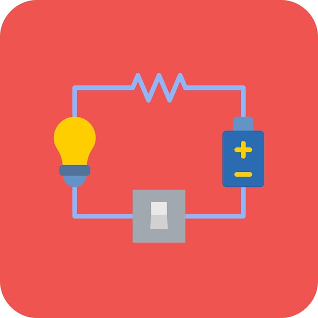 Vector iconos de circuitos eléctricos