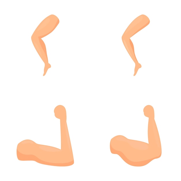 Iconos de cirugía corporal conjuntos de vectores de dibujos animados Cuerpo humano antes y después de la cirugía