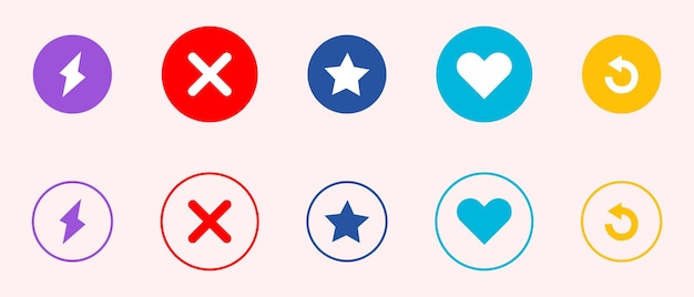 Iconos de citas en redes sociales. diseño para web y aplicación móvil premium vector