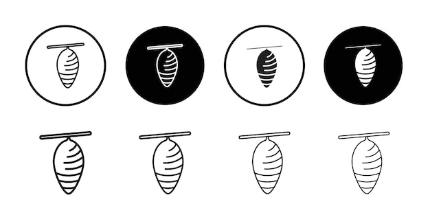 Iconos de cocón Conjunto de dibujos de línea