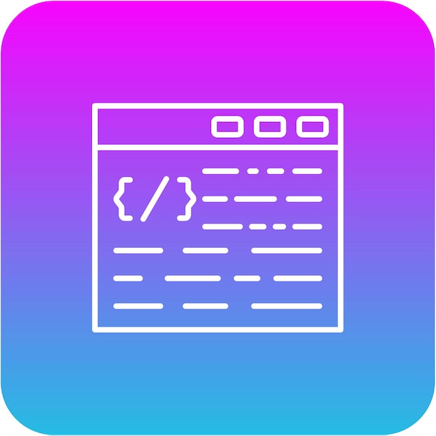 Vector iconos de codificación de la web