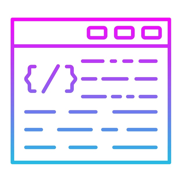 Iconos de codificación de la web