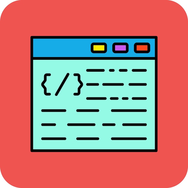 Iconos de codificación de la web