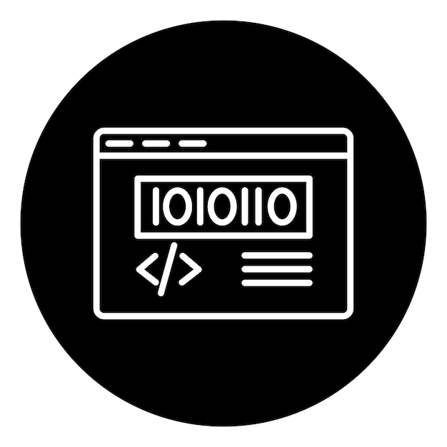Iconos de código binario