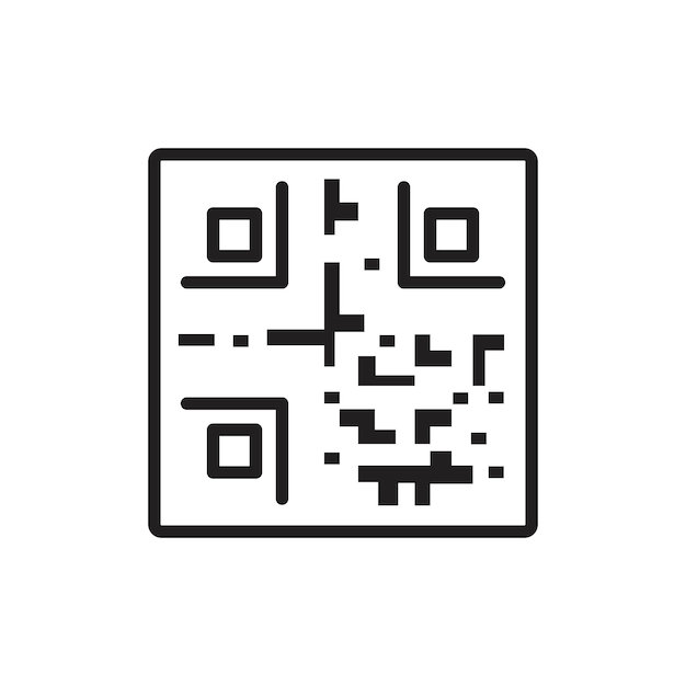 Iconos de código QR contorno señal de conjunto