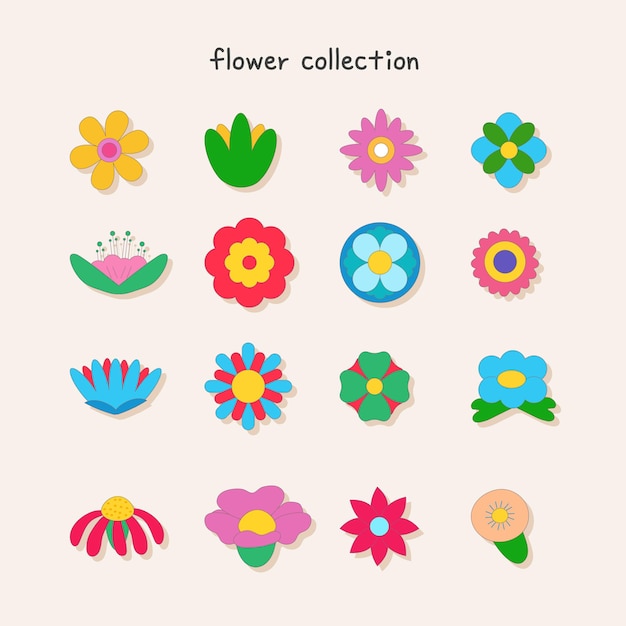 Iconos de la colección de flores
