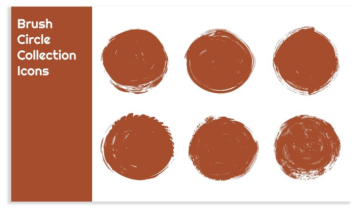 Vector iconos de la colección de siluetas dibujadas a mano con pincel