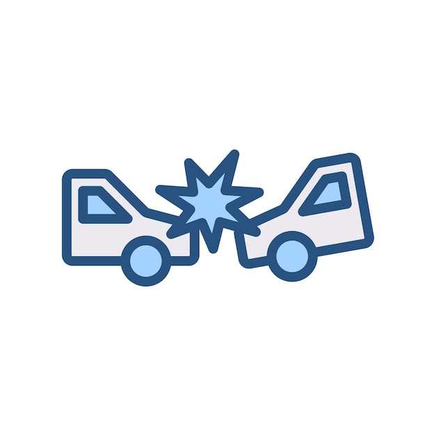 Vector iconos de colisión de automóviles