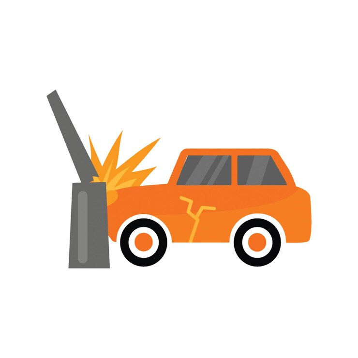 Vector iconos de colisión de automóviles