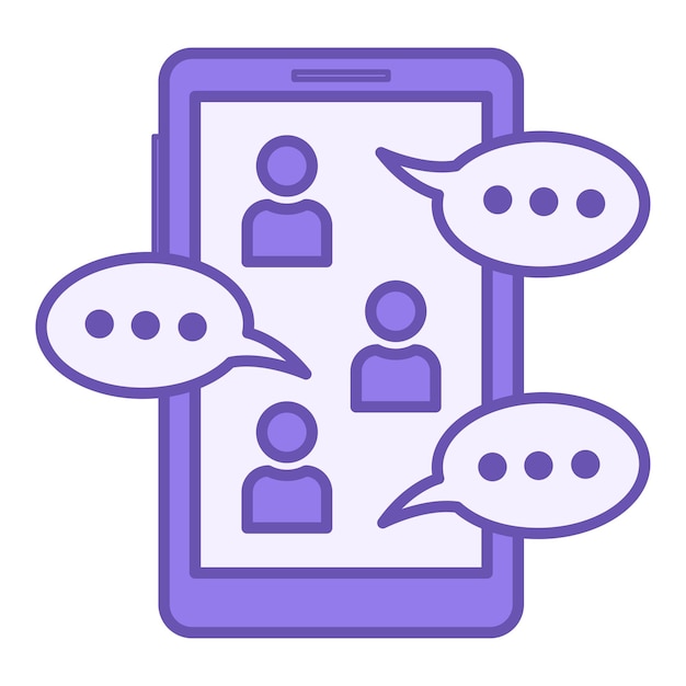 Iconos de color para el chat de grupo