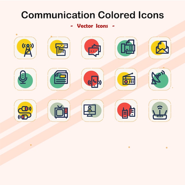Iconos de color para la comunicación