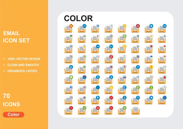Iconos de color con fondo blanco con vector libre