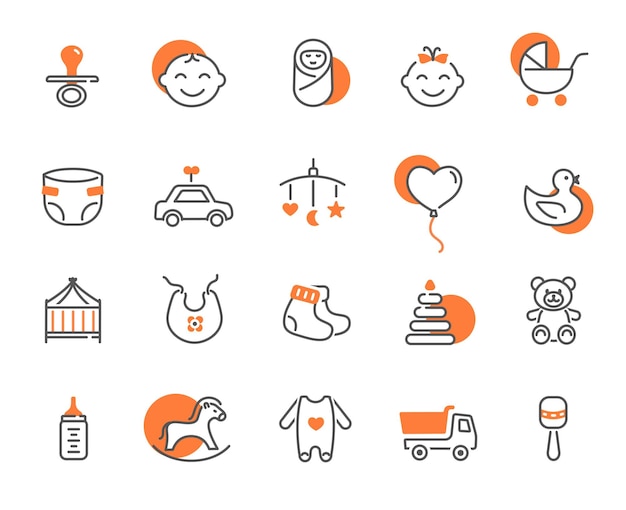 Iconos de colores de niño