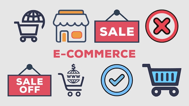 Iconos de comercio electrónico