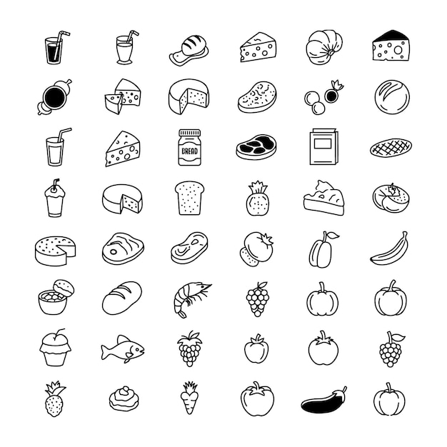 Iconos de comida y bebida