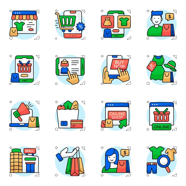 Iconos de compra online
