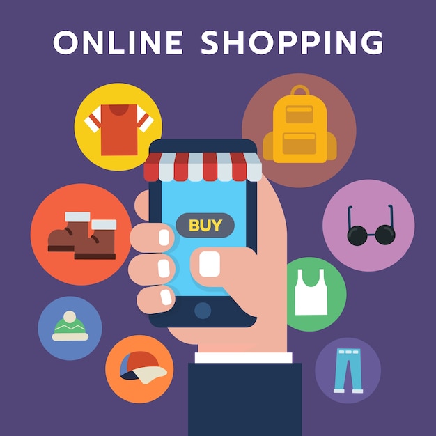 Iconos de compras en línea