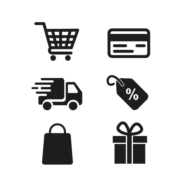 Iconos de compras y pagos