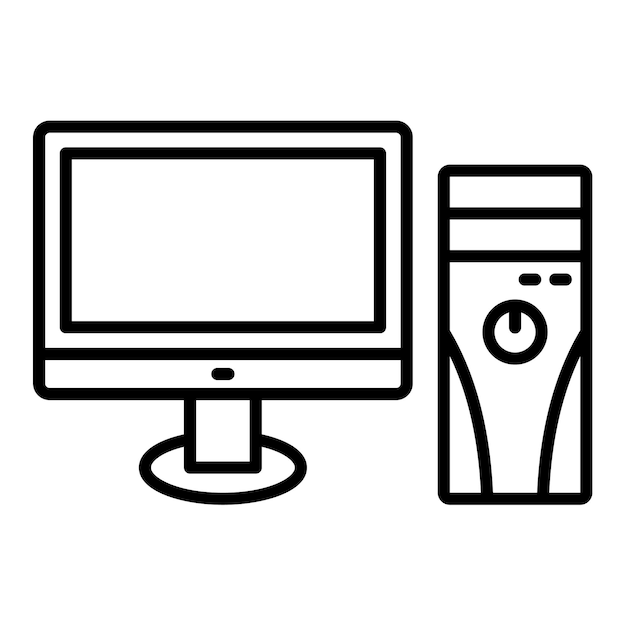 Vector iconos de las computadoras