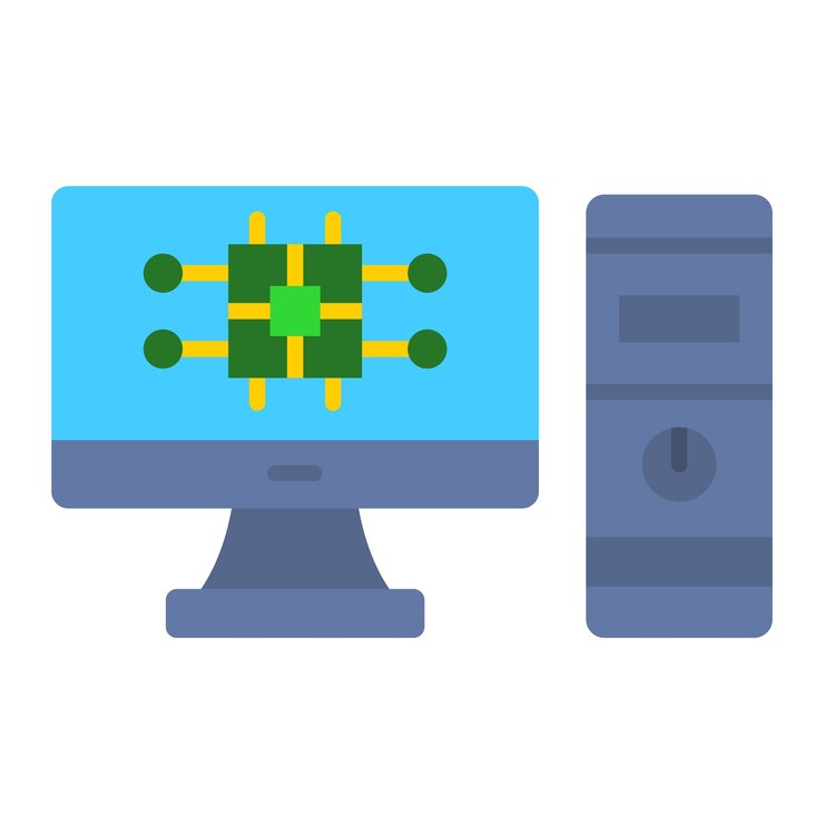 Vector iconos de las computadoras