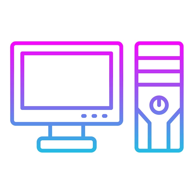 Vector iconos de las computadoras