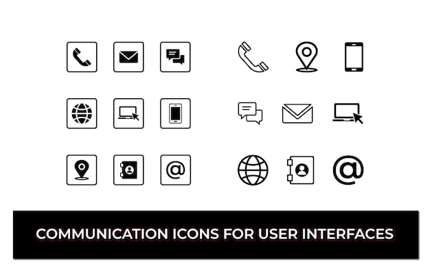 Iconos de comunicación para las interfaces de usuario