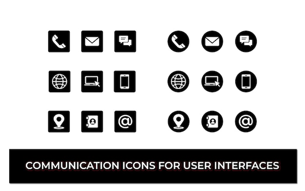 Iconos de comunicación para las interfaces de usuario