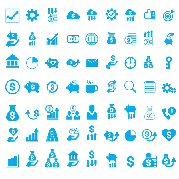 Los iconos para el concepto de negocio o marketing