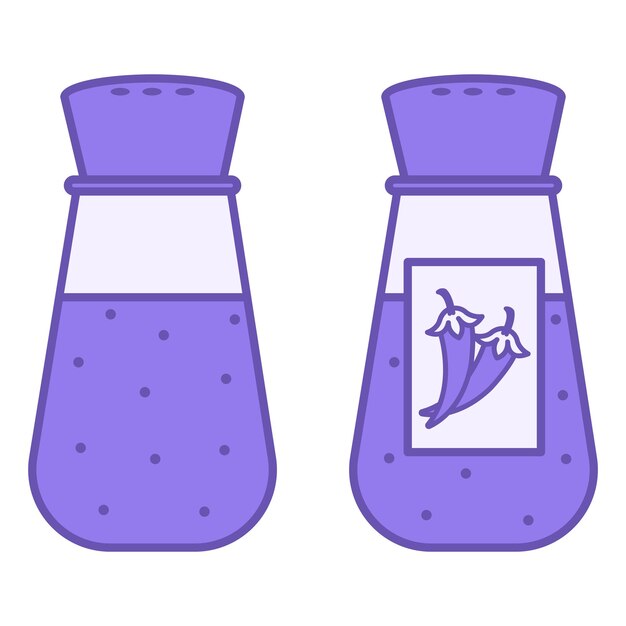 Iconos de condimentos de colores