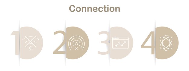 Iconos de conexión establecidos No hay wifi no hay señal estadísticas del navegador conexión global