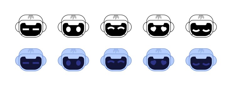 Vector iconos de conjunto de botes silueta lineal y estilo plano iconos vectoriales