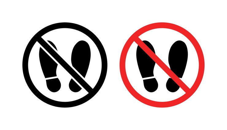 Iconos de conjuntos de pistas de paso Icones de señales de prohibición Iconos vectoriales de estilo plano y silueta