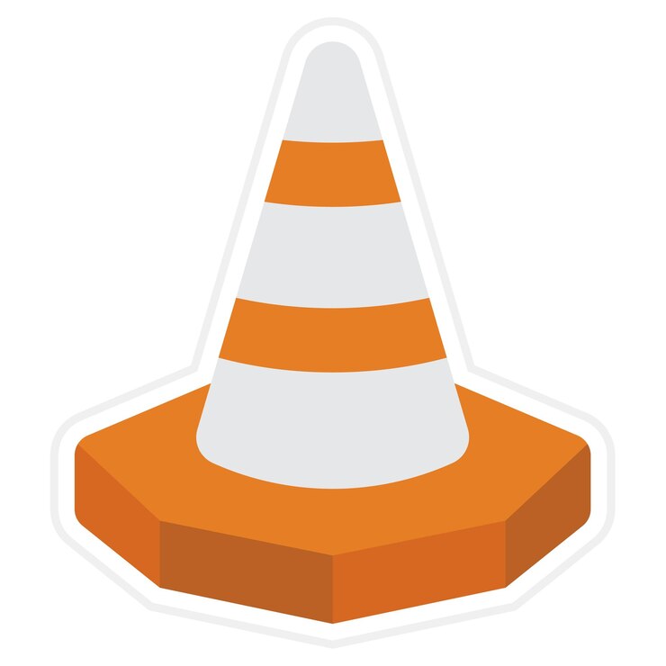 Vector iconos de cono de tráfico