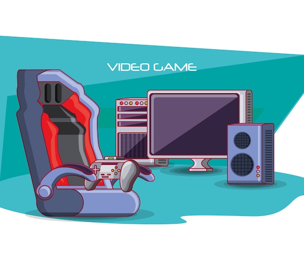 Vector iconos de la consola de videojuegos