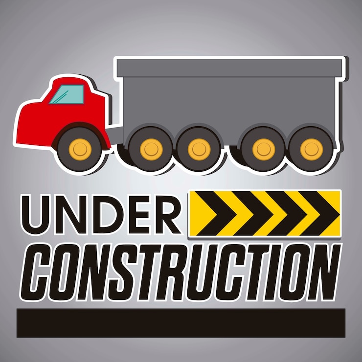 Vector iconos de construcción camión rojo
