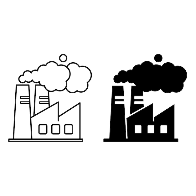 Iconos de la contaminación del aire