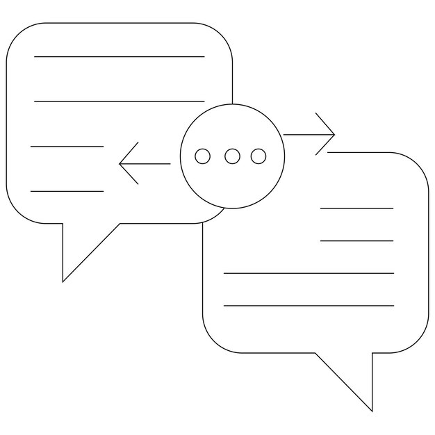 iconos de contorno relacionados conversación chat hablando hablar Icono lineal Trazo editable Vector mal