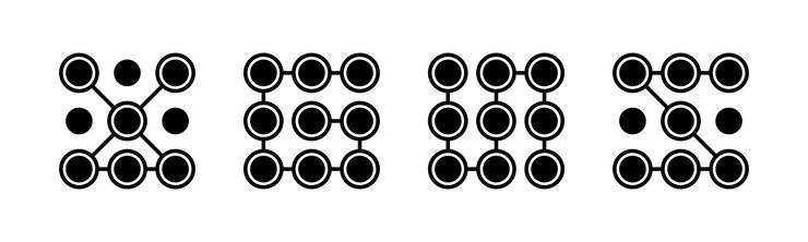Vector iconos de contraseña contraseña de seguridad del teléfono inteligente