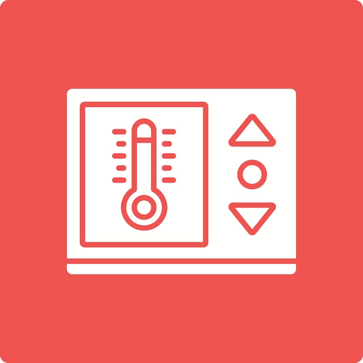 Vector iconos de control de la temperatura