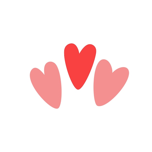 Iconos de corazón rojo conjunto vectorial diferentes formas corazones conjunto rojo colección de corazones arte vectorial